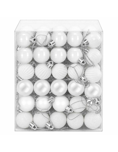 Set di Palline di Natale 150 pz Bianco 3 cm Polistirolo