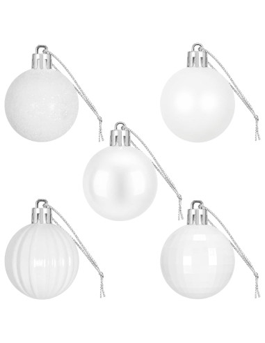 Set di Palline di Natale 150 pz Bianco 3 cm Polistirolo