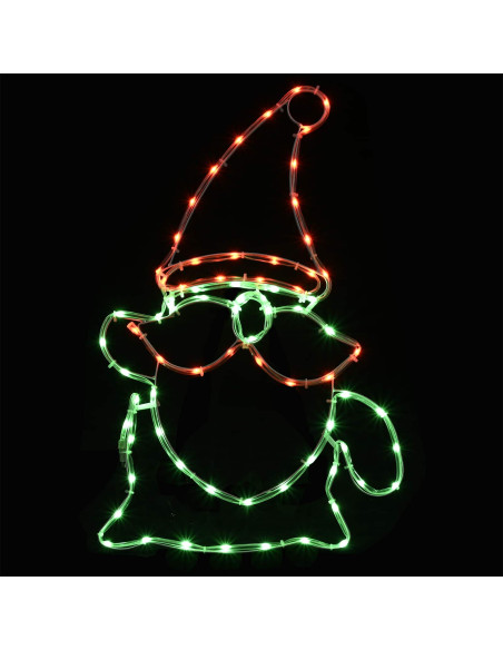 Gnomo di Natale a LED LOVIISA 80 LED Multicolore 38 x 60 cm