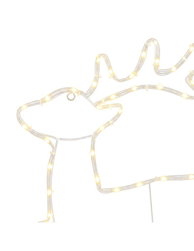 Decorazione natalizia con renna e slitta LOVIISA 180 LED
