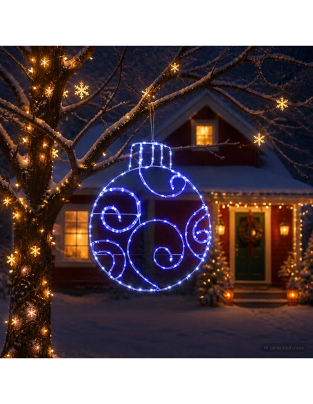 Sfera natalizia a LED LOVIISA 160 LED Blu 55 x 65 cm