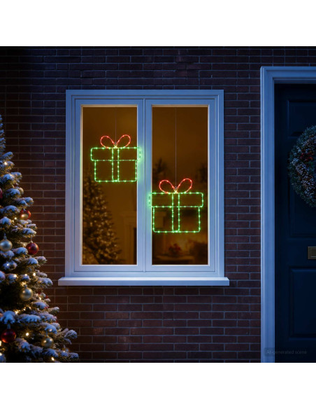 Luci natalizie a sagoma per finestra LOVIISA 2 pz 160 LED