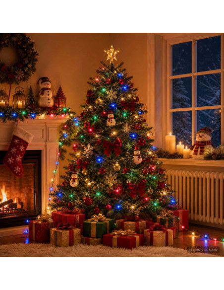 Luci di Natale a due colori 1000 LED Multicolore 100 m