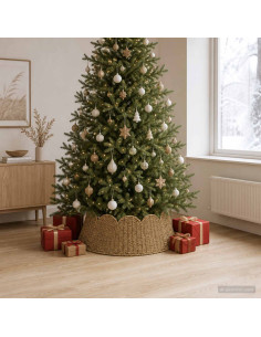 Collare per Albero di Natale Rotondo Naturale Ø 90 x 28 cm