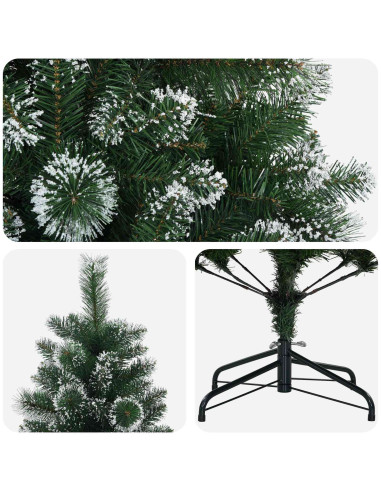 Albero di Natale artificiale 120 cm PVC e Metallo Verde