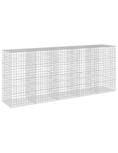 Gabione con filo da 5 mm e rete 10x10 cm 500x100x200 cm 2