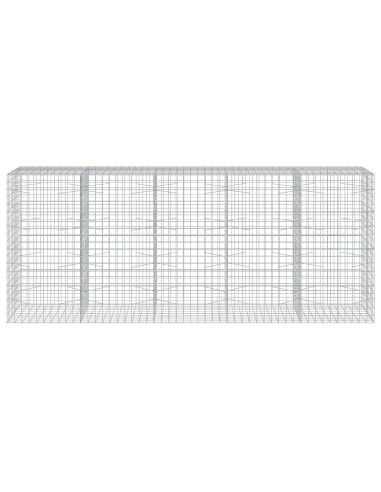Gabione con filo da 5 mm e rete 10x10 cm 500x100x200 cm
