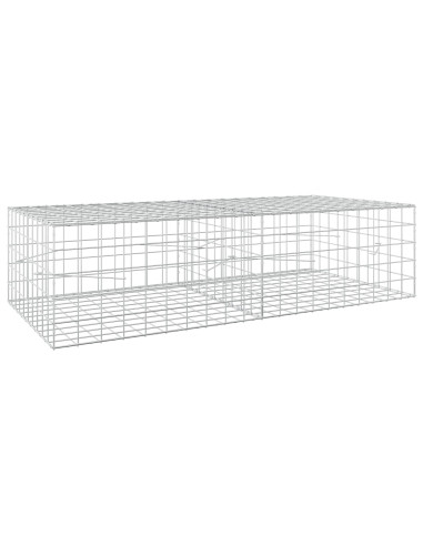 Gabione con filo da 5 mm e rete 10x10 cm 200x100x50 cm