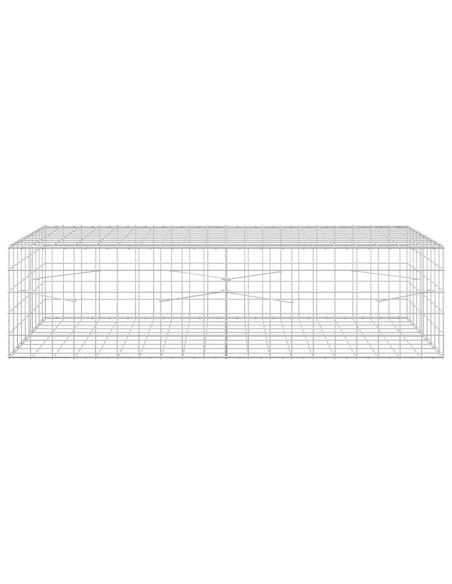 Gabione con filo da 5 mm e rete 10x10 cm 200x100x50 cm