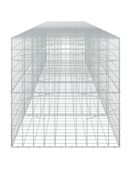 Gabione con filo da 5 mm e rete 10x10 cm 600x100x100 cm