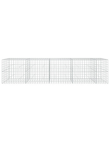 Gabione con filo da 5 mm e rete 10x10 cm 450x50x100 cm