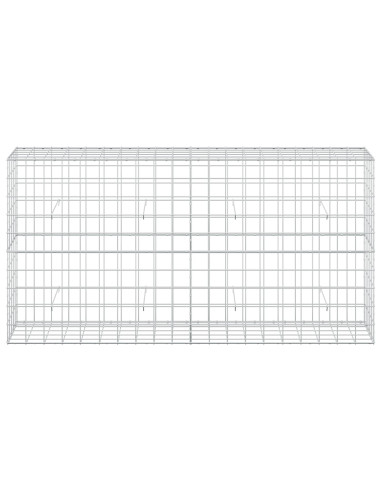 Gabione con filo da 5 mm e rete 10x10 cm 200x50x100 cm