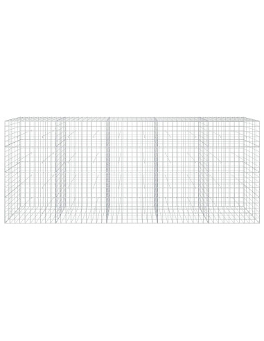 Gabione con filo da 5 mm e rete 10x10 cm 500x50x200 cm