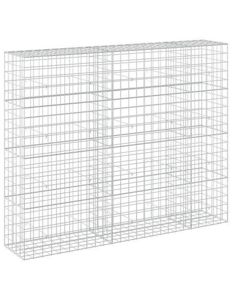 Gabione con filo da 5 mm e rete 10x10 cm 250x50x200 cm