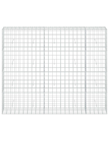Gabione con filo da 5 mm e rete 10x10 cm 250x50x200 cm