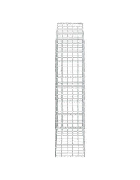 Gabione con filo da 5 mm e rete 10x10 cm 250x50x200 cm