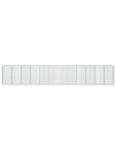 Gabione con Filo da 3,5 mm e Rete da 5x10 cm 1200x100x200 cm