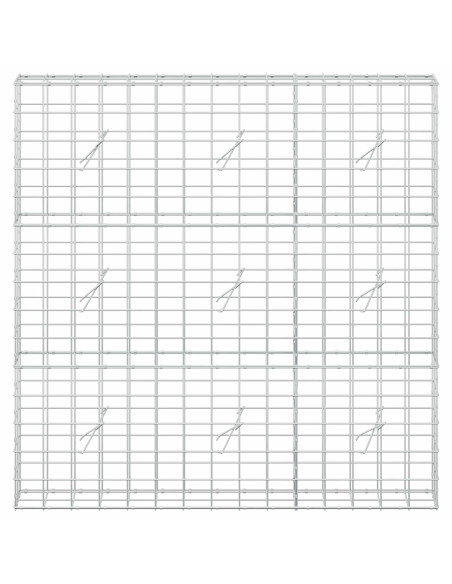 Gabione con filo da 5 mm e rete 10x10 cm 150x20x150 cm