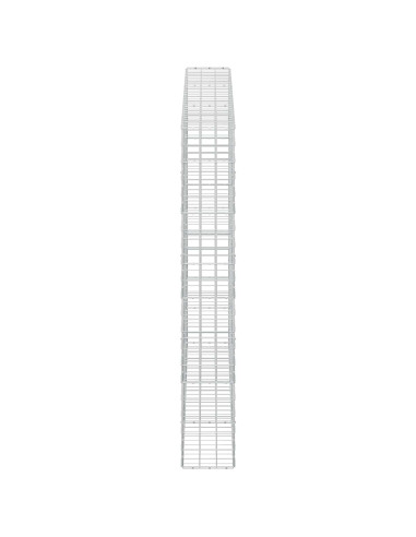 Gabione con filo da 5 mm e rete 10x10 cm 300x30x200 cm