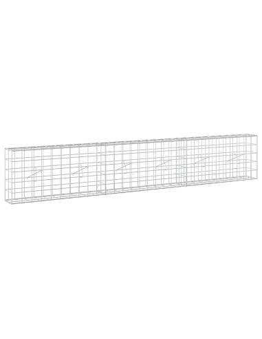 Gabione con filo da 5 mm e rete 10x10 cm 300x20x50 cm