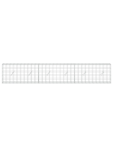 Gabione con filo da 5 mm e rete 10x10 cm 300x20x50 cm