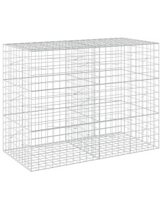 Gabione con filo da 5 mm e rete 10x10 cm 200x100x150 cm 2