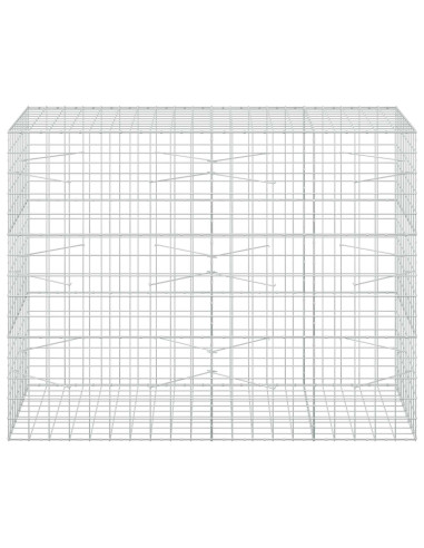 Gabione con filo da 5 mm e rete 10x10 cm 200x100x150 cm