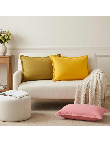 Cuscino con cuscino HOUTEN 2 pz Giallo Chiaro Lino