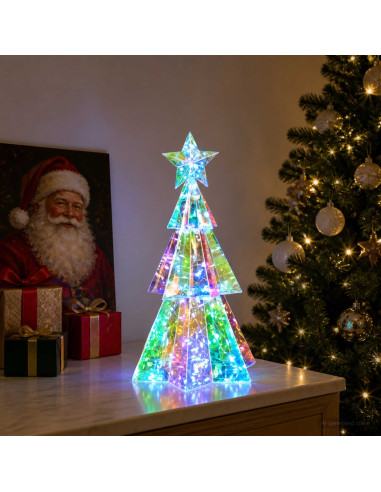 Albero di Natale LED iridescente prismatico Multicolore