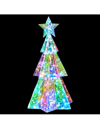 Albero di Natale LED iridescente prismatico Multicolore