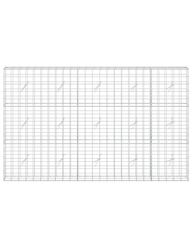 Gabione con Filo da 3,5 mm e Rete da 10x10 cm 250x20x150 cm