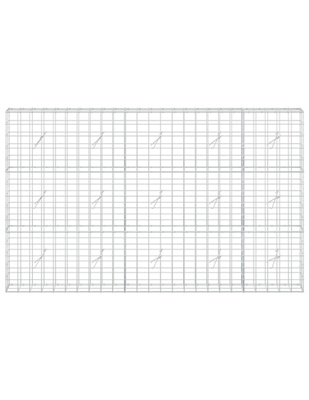Gabione con Filo da 3,5 mm e Rete da 10x10 cm 250x20x150 cm