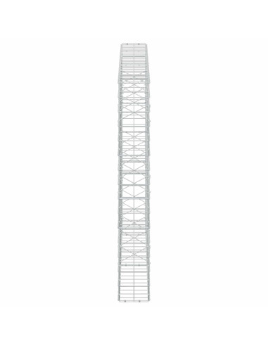 Gabione con Filo da 3,5 mm e Rete da 10x10 cm 250x20x150 cm