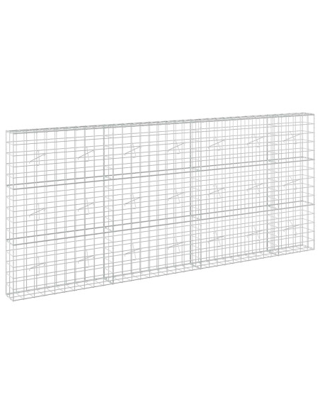 Gabione con Filo da 3,5 mm e Rete da 10x10 cm 350x20x150 cm