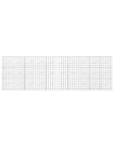 Gabione con Filo da 3,5 mm e Rete da 10x10 cm 500x10x150 cm