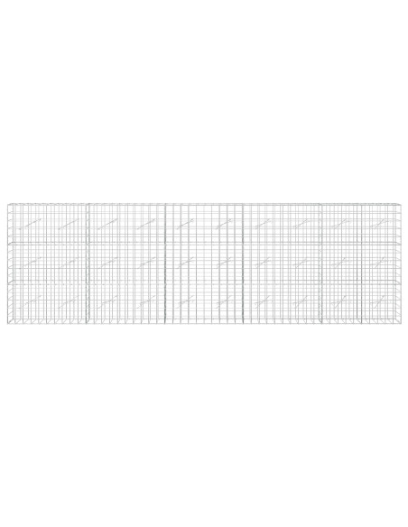 Gabione con Filo da 3,5 mm e Rete da 10x10 cm 500x10x150 cm