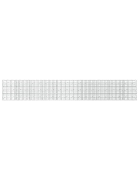 Gabione con Filo da 3,5 mm e Rete da 5x10 cm 1000x10x150 cm