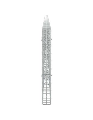 Gabione con Filo da 3,5 mm e Rete da 5x10 cm 1200x10x100 cm