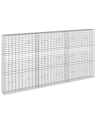 Gabione con Filo da 3,5 mm e Rete da 5x10 cm 300x20x150 cm