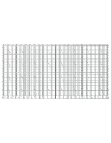Gabione con Filo da 3,5 mm e Rete da 5x10 cm 400x10x200 cm