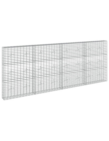 Gabione con Filo da 3,5 mm e Rete da 5x10 cm 400x20x150 cm