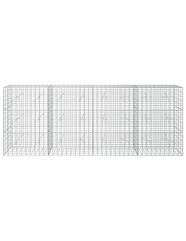 Gabione con Filo da 3,5 mm e Rete da 5x10 cm 400x20x150 cm