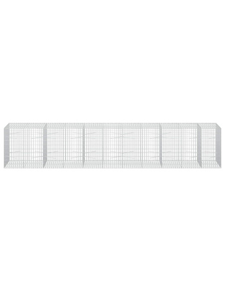 Gabione con Filo da 3,5 mm e Rete da 5x10 cm 550x100x100 cm