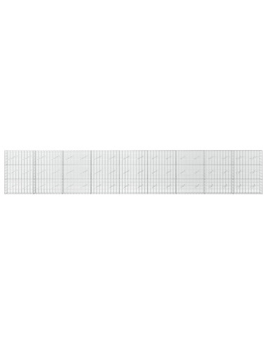Gabione con Filo da 3,5 mm e Rete da 5x10 cm 900x10x150 cm