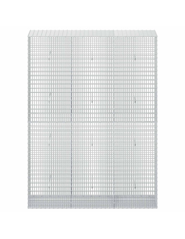 Gabione con filo da 3,5 mm e rete da 5x2,5 cm 150x50x200 cm