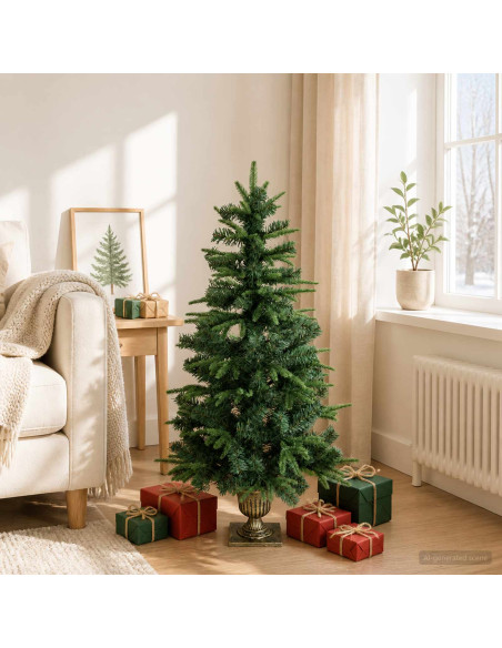 Albero di Natale Mini 120 cm PVC e PE Verde