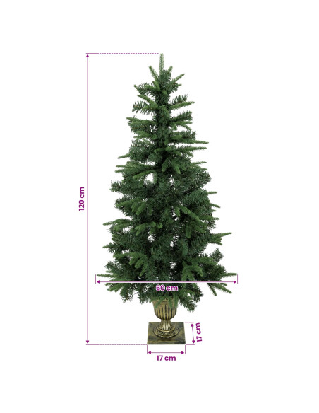 Albero di Natale Mini 120 cm PVC e PE Verde