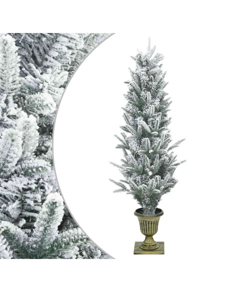 Albero di Natale Mini 120 cm PVC e PE Verde e Bianco
