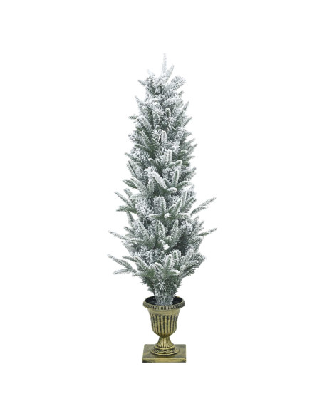 Albero di Natale Mini 120 cm PVC e PE Verde e Bianco