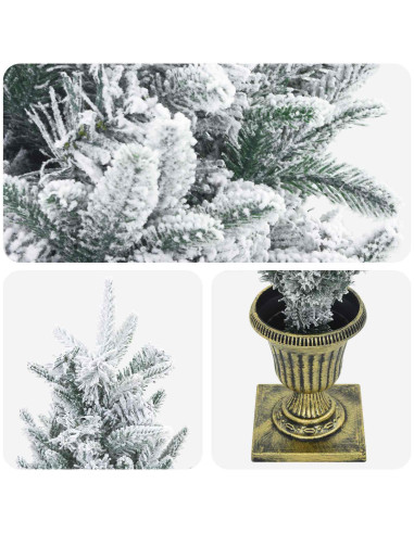 Albero di Natale Mini 120 cm PVC e PE Verde e Bianco